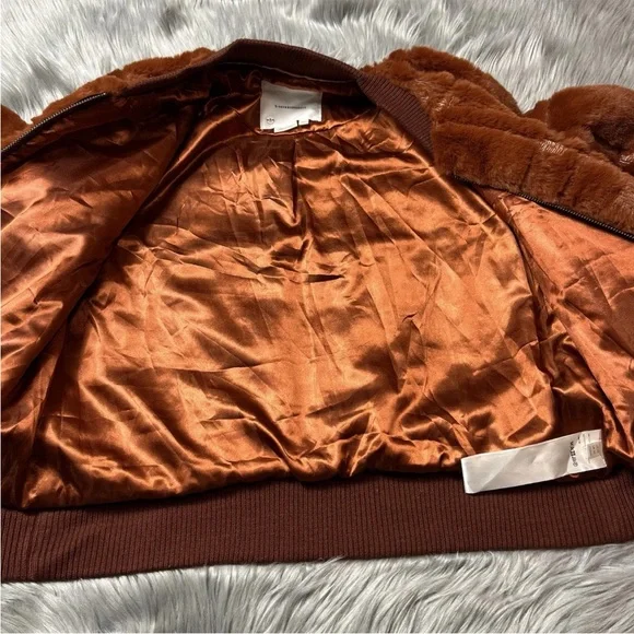Anthropologie Plaid Teddy Fuzzy Bomber Jacket Size XS - Picture 11 of 14